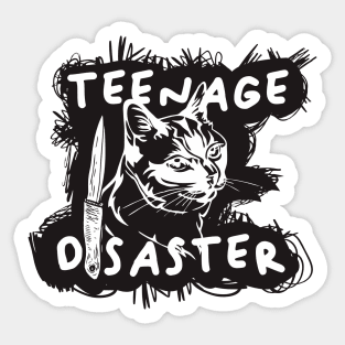 teenage disaster Sticker